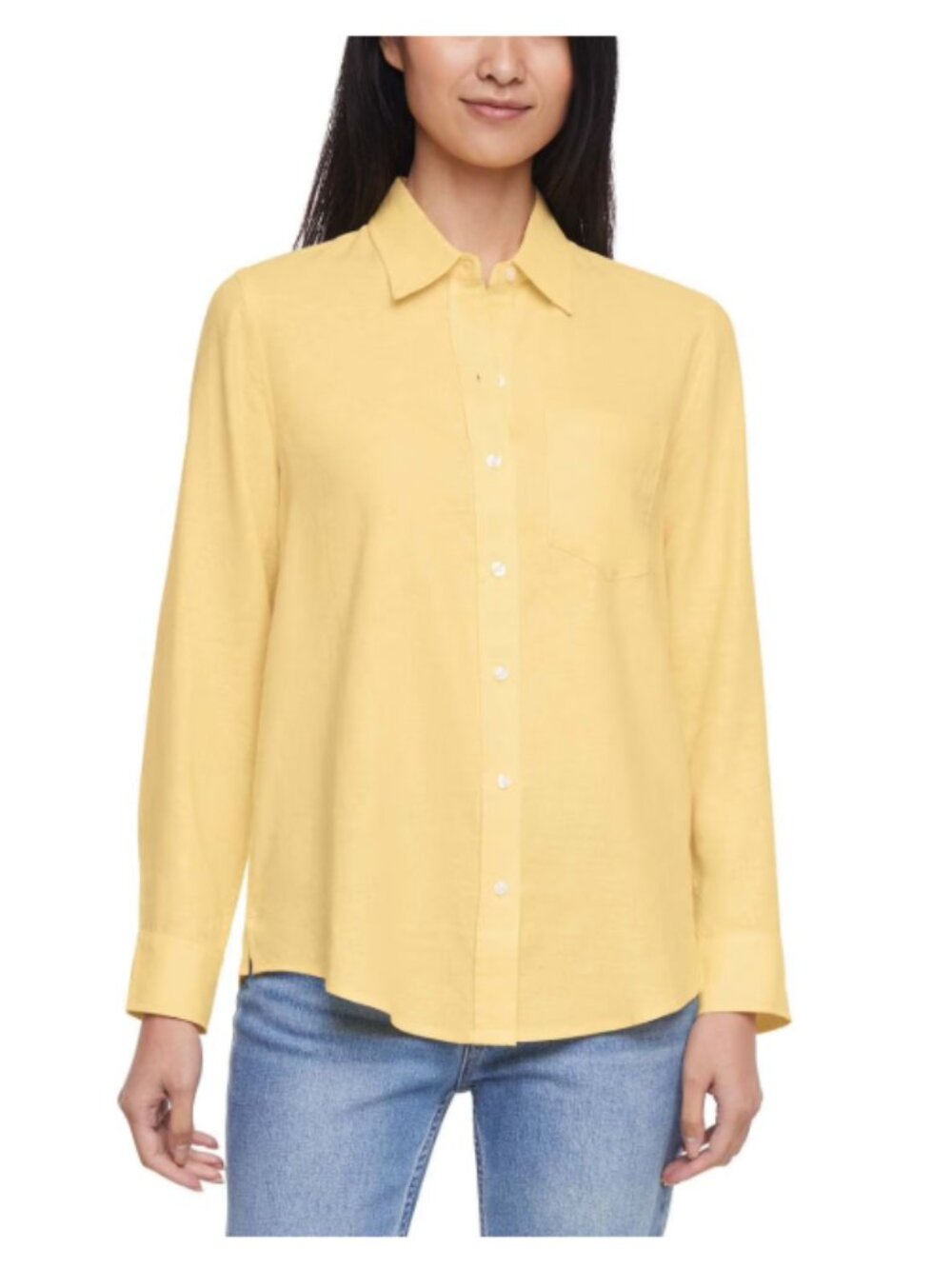 Gap Women's Linen Blend Button-Down Shirt